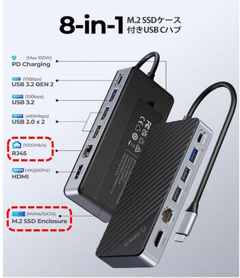ﾉｰﾄﾊﾟｿｺﾝ世代交代　その3【Windows 11 Pro　M.2 SSDｹｰｽ付きDocking Station】