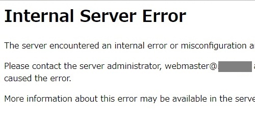 Internal Server Error