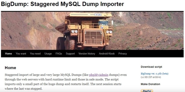 Dump Importer