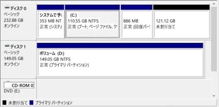 ディスクの管理