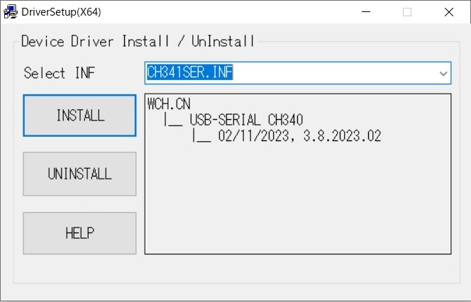 CH340 Ver 3.8 INSTALL