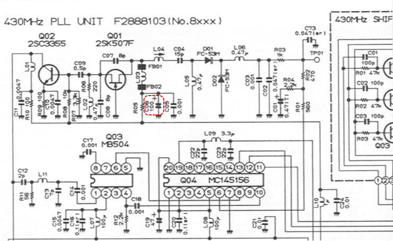 430MHz PLL UNIT基盤