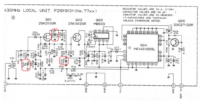 430MHz Local UNIT回路図