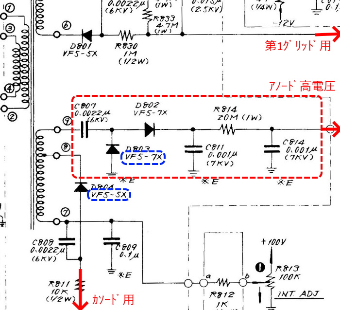 SS-5157D H.V. REG,CRT CIRCUIT