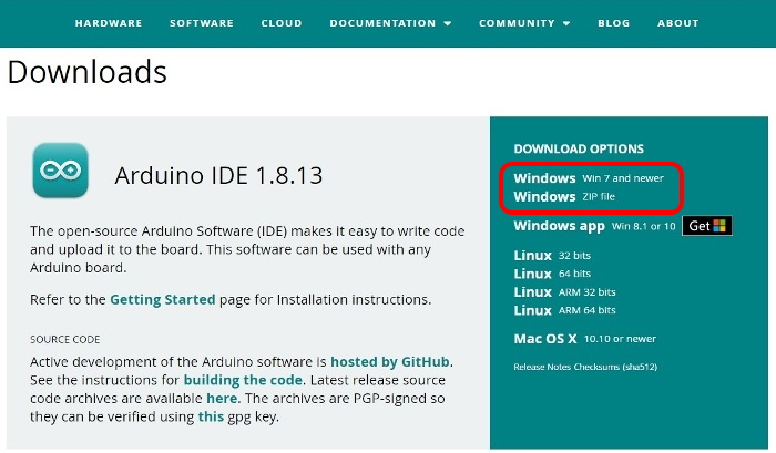 Arudino IDE 1.8.13