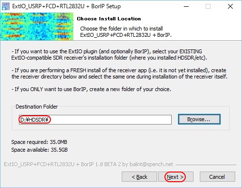 Choose Install Location