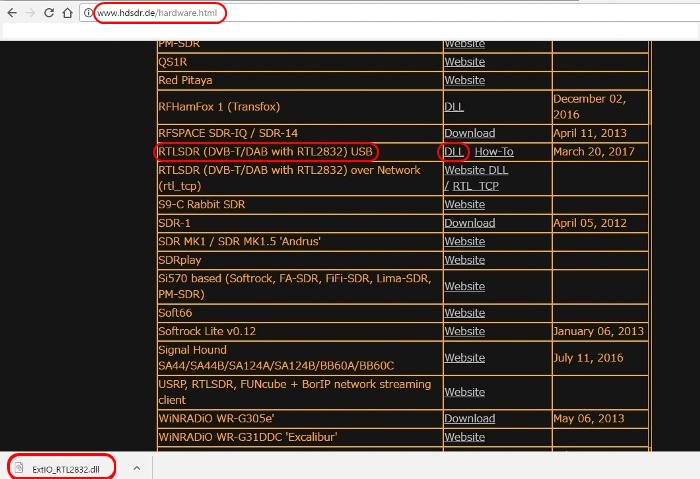 HDSDR公式サイト