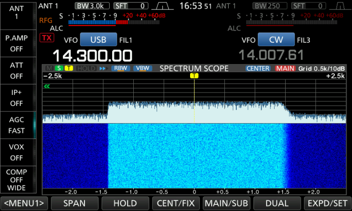 RF SCOPE ﾎﾜｲﾄﾉｲｽﾞ DPD OFF -30dB弱