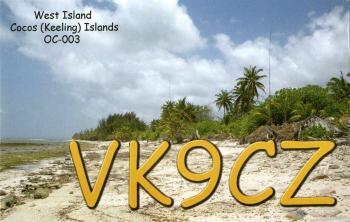 VK9CZ QSLcard