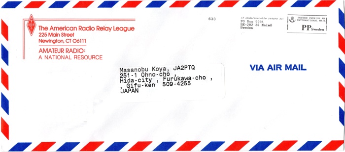 VIA AIR MAIL