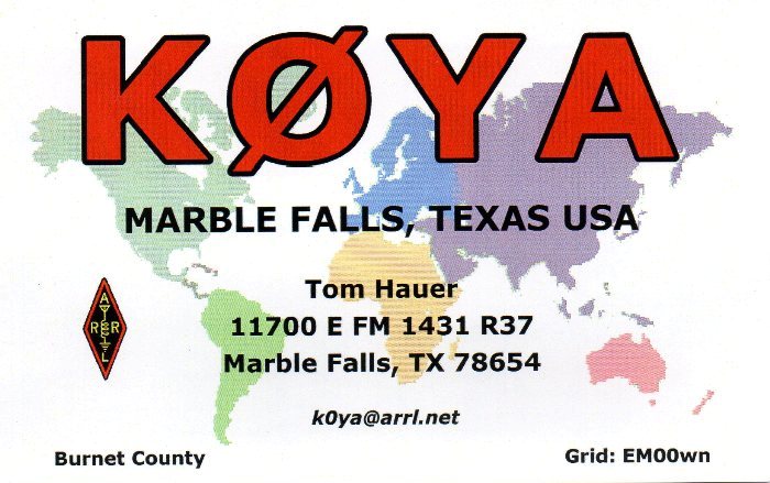 K0YA QSL