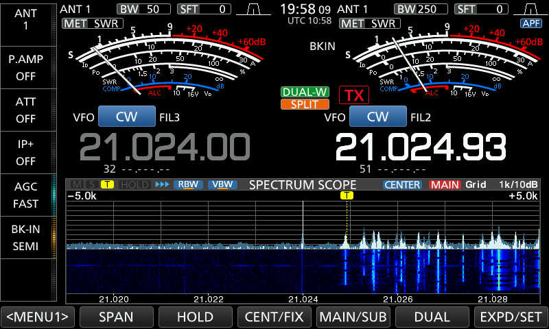 21MHz CW SPRIT