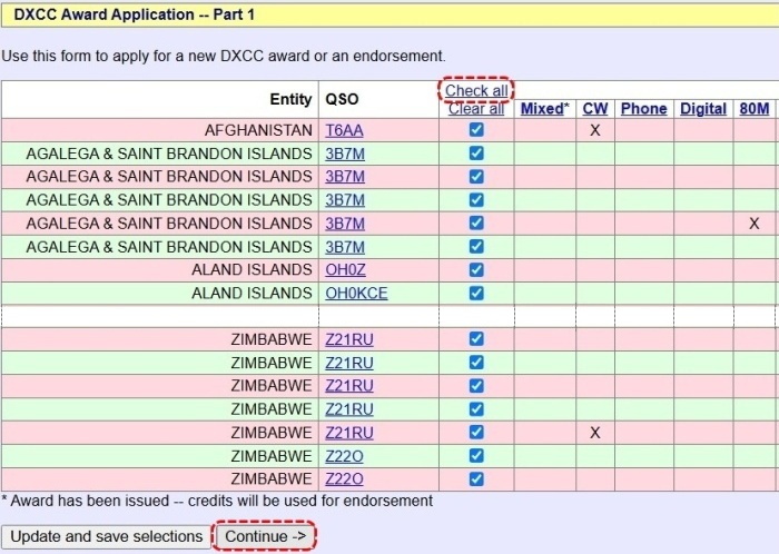 DXCC Award Application -- Part1