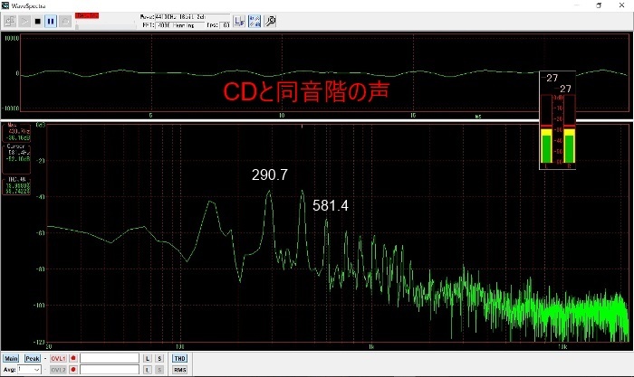 CDと同音階の声