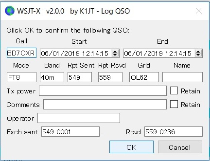 Log QSO