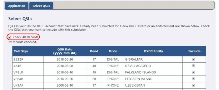 Select QSL's