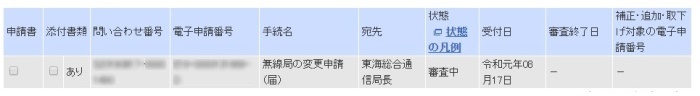 審査中