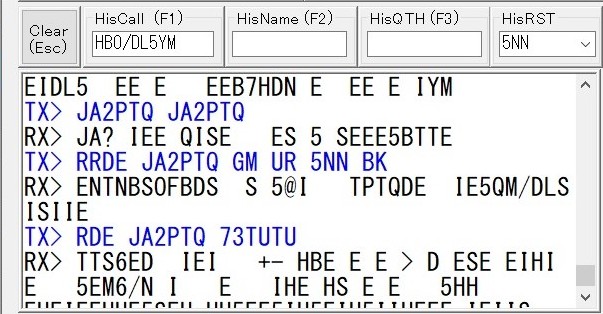 HB0/DL5YM 14.016MHz CW